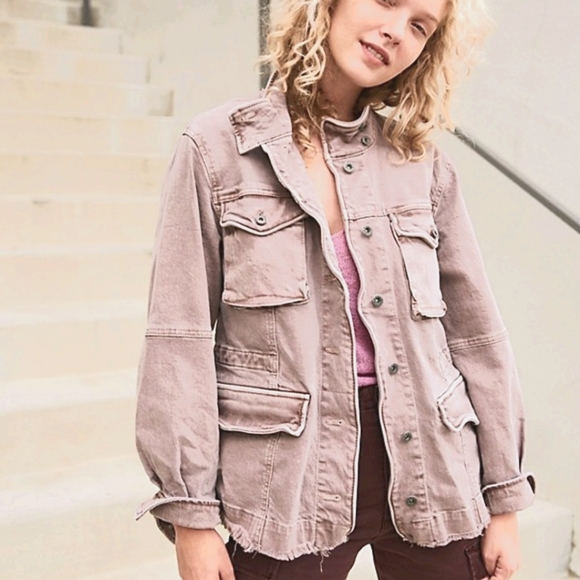 Free People Jackets & Blazers - FREE PEOPLE - Harley Military Shirt Ja…